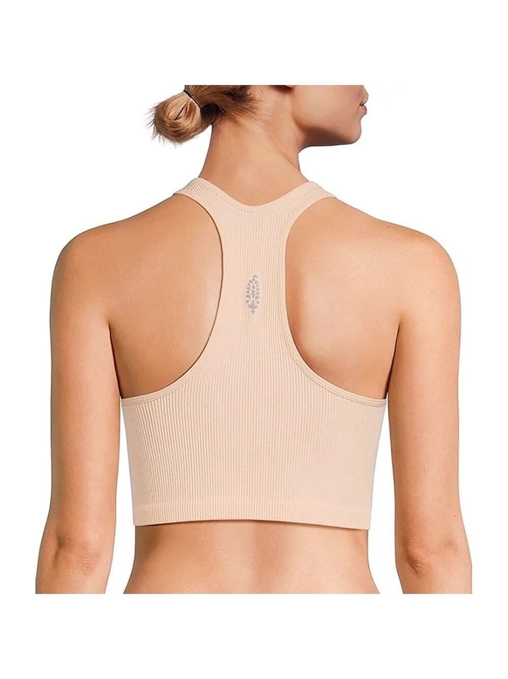 Intimately Free People Free Throw Crop Tank Small Tan Ribbed Cropped Fitted